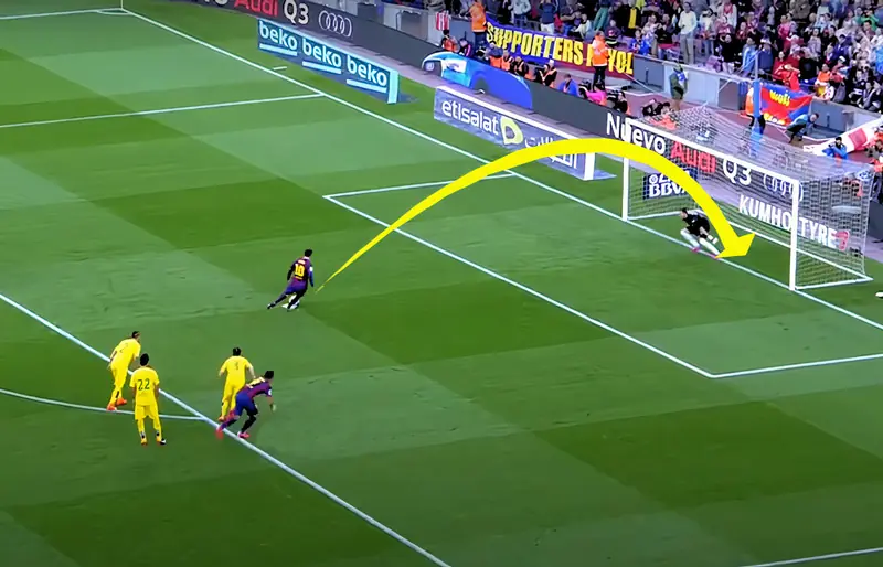 Panenka là gì? Kỹ thuật sút phạt đền đỉnh cao của bóng đá 6 Minh họa quỹ đạo bóng khi sút phạt đền Panenka