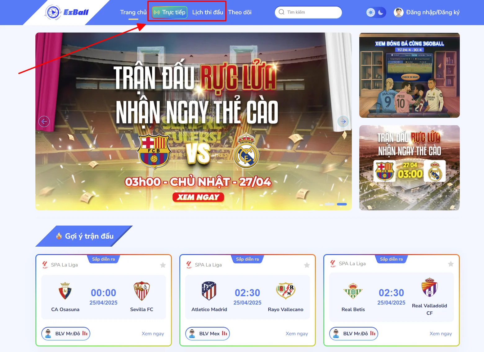 Hướng Dẫn Xem Đá Bóng Trực Tiếp World Cup 2026 Tại EZBALL.LIVE 4 Xem đá bóng trực tiếp World Cup 2026 tại Ezball.live