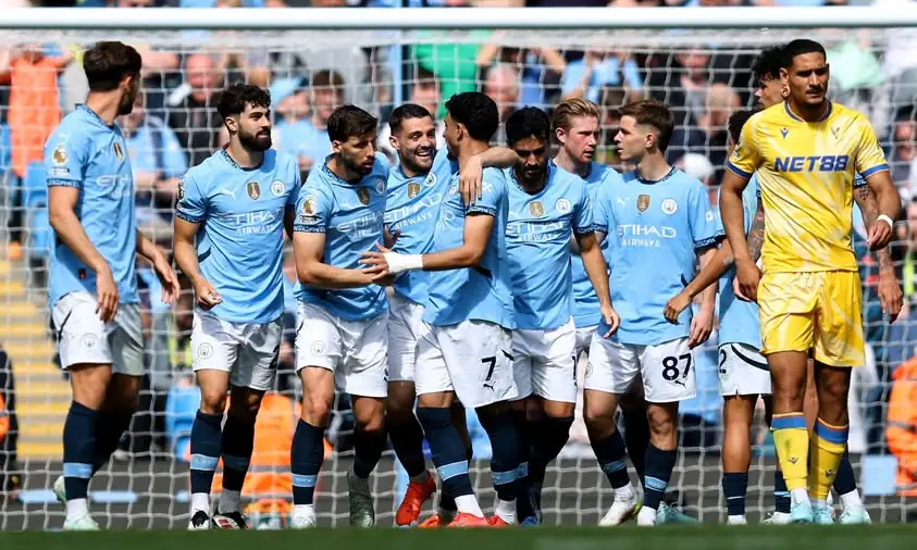 Nhận Định Man City vs Crystal Palace 22h30 Ngày 17/05: Chung Kết 1 Chiều? 2 Man City từng thắng đậm Crystal Palace cách đây 1 tháng. Nguồn ảnh: GettyImages.