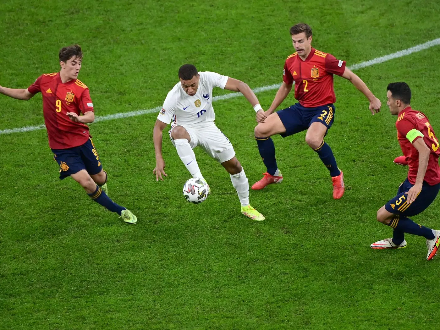 Pháp từng đánh bại Tây Ban Nha ở UEFA Nations League 2022/21. Nguồn ảnh: GettyImages.