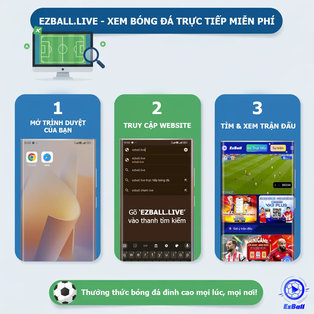 Huong dan xem truc tiep bong da mien phi ezball live